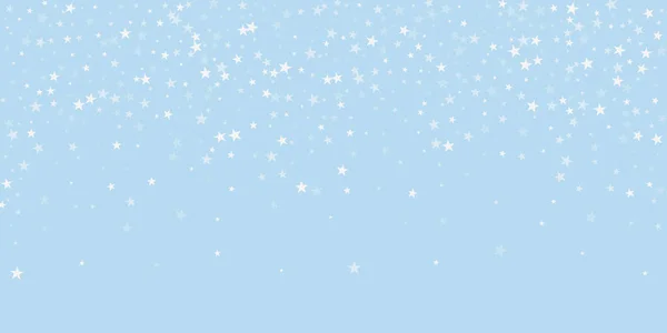 Bonito Fundo Natal Neve Flocos Neve Voadores Sutis Estrelas Fundo — Vetor de Stock