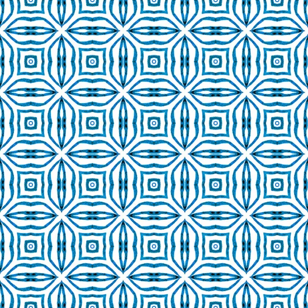 Textilní Hotový Ohromující Potisk Plavky Tapety Obaly Modré Nádherné Boho — Stock fotografie