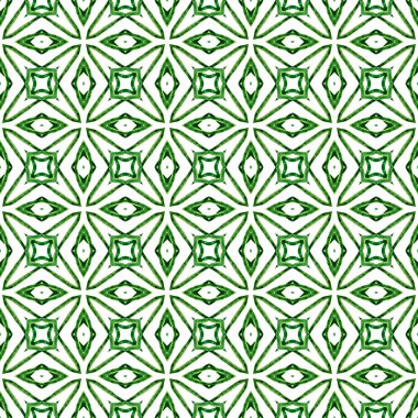 Yaz, egzotik, pürüzsüz sınır. Yeşil güzel boho şık yaz tasarımı. Egzotik, pürüzsüz desen. Tekstil hazır, harika baskı, mayo kumaş, duvar kağıdı, ambalaj..