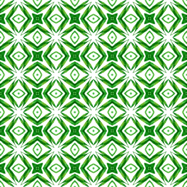 Восточная Арабесская Граница Зеленый Смелый Шикарный Летний Дизайн Текстиль Готов — стоковое фото