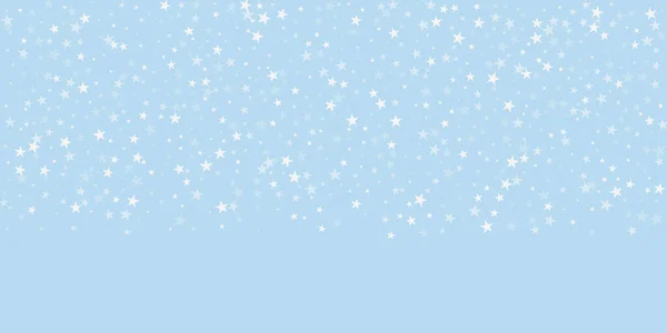 Bonito Fundo Natal Neve Flocos Neve Voadores Sutis Estrelas Fundo — Vetor de Stock