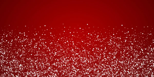 Magic Falling Snow Christmas Background Subtle Flying Snow Flakes Stars — Stock Vector