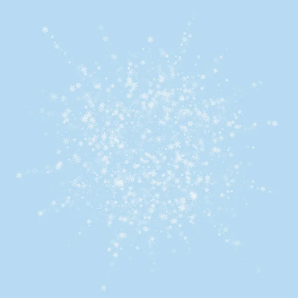 Beau Fond Noël Chute Neige Flocons Neige Volants Subtils Étoiles — Image vectorielle