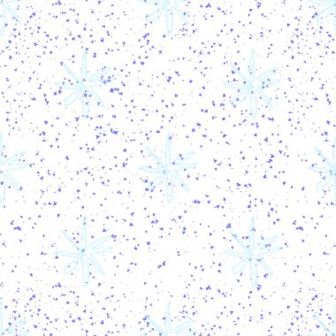 El yapımı kar taneleri, Noel 'de kusursuz desen. Tebeşirle kar tanelerinin üzerinde uçan kar taneleri. Canlı tebeşirle çizilmiş kar örtüsü. Düzgün bir tatil sezonu dekorasyonu..