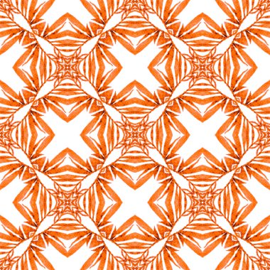 Tekstil hazır ekstra baskı, mayo kumaş, duvar kağıdı, ambalaj. Turuncuya değer boho şık yaz tasarımı. Tekrar eden çizgili el çizgisi sınırı. Çizgili el çizimi tasarımı.