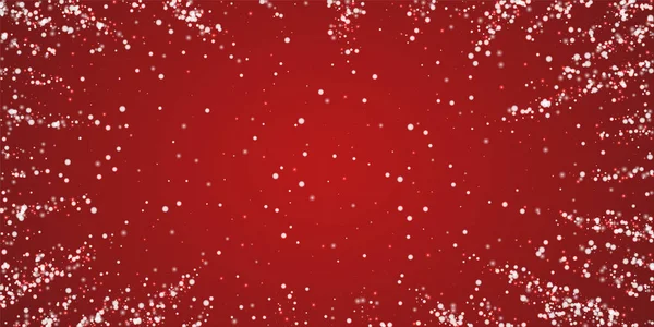 Floresta Neve Sobrepor Fundo Natal Flocos Neve Voadores Sutis Estrelas — Vetor de Stock