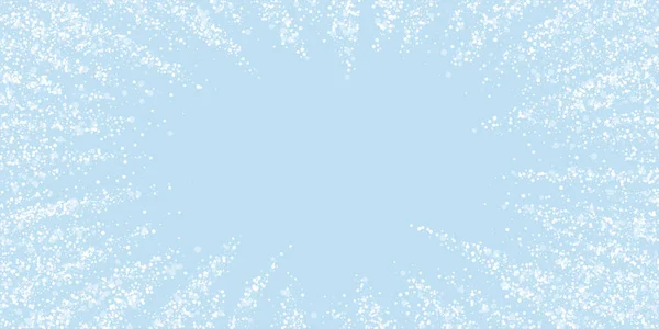 Bonito Fundo Natal Neve Flocos Neve Voadores Sutis Estrelas Fundo — Vetor de Stock