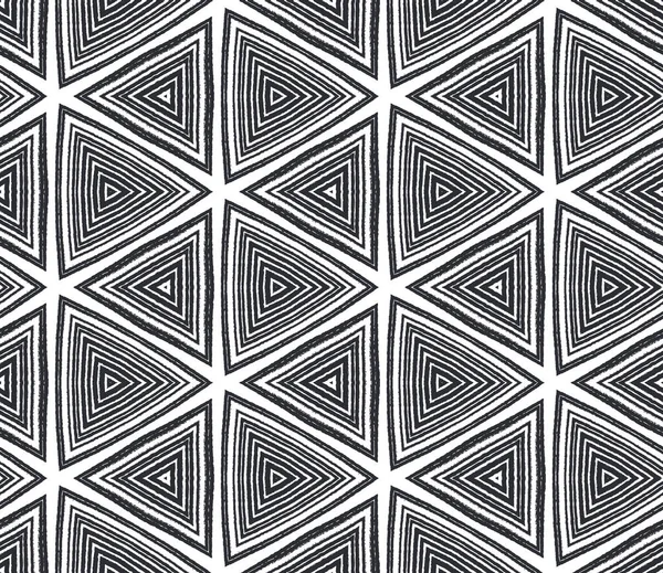 Exotic Seamless Pattern Black Symmetrical Kaleidoscope Background Summer Swimwear Exotic — Stock Photo, Image