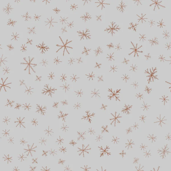 Ręcznie Rysowane Płatki Śniegu Boże Narodzenie Płynny Wzór Subtelne Latające — Zdjęcie stockowe
