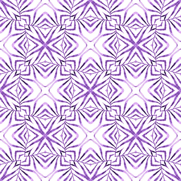 Patrón Étnico Pintado Mano Diseño Verano Boho Chic Seductor Púrpura — Foto de Stock