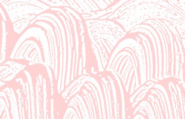 Grunge dokusu. Üzücü pembe iz. Harika bir geçmişi var. Gürültü iğrenç grunge dokusu. Muhteşem sanatsal bir yüzey. Vektör illüstrasyonu.