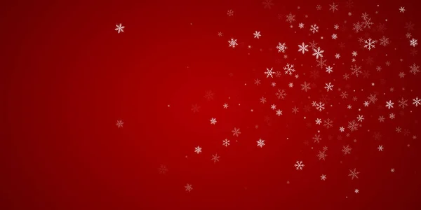 Bonito Fundo Natal Neve Flocos Neve Voadores Sutis Estrelas Fundo —  Vetores de Stock