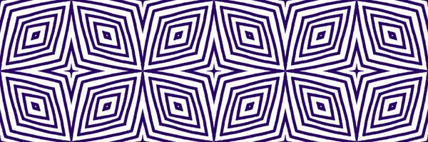 手描きのシームレスなパターンをストライプ 紫色の対称万華鏡の背景 背景のための装飾的なデザイン要素 縞模様の手描きの境界線を繰り返す — ストック写真