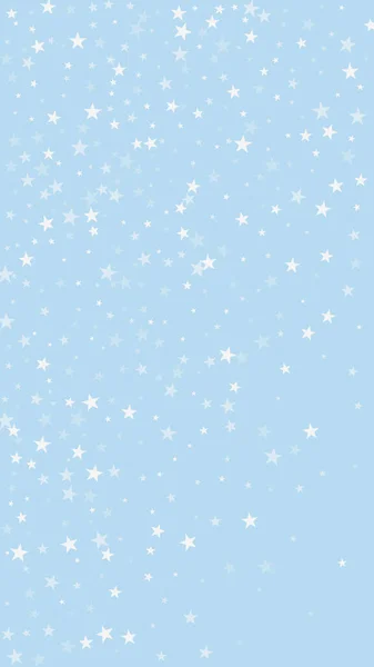 Snowfall Overlay Christmas Background Subtle Flying Snow Flakes Stars Light — Stock Vector