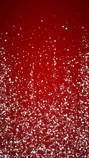 Snowfall Overlay Christmas Background Subtle Flying Snow Flakes Stars Christmas — Stock Vector