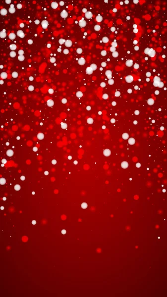 Beautiful Snowfall Christmas Background Subtle Flying Snow Flakes Stars Christmas — Stock Vector