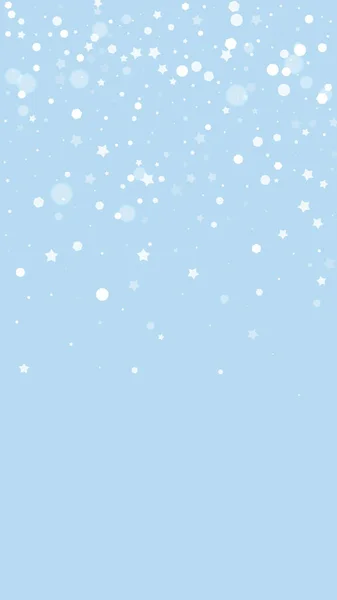 Tomber Flocons Neige Fond Noël Flocons Neige Volants Subtils Étoiles — Image vectorielle