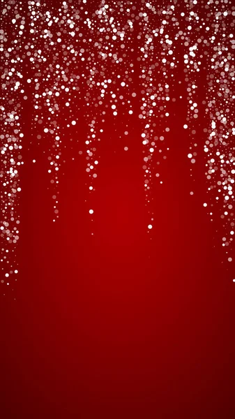 Magische Fallenden Schnee Weihnachten Hintergrund Dezent Fliegende Schneeflocken Und Sterne — Stockvektor