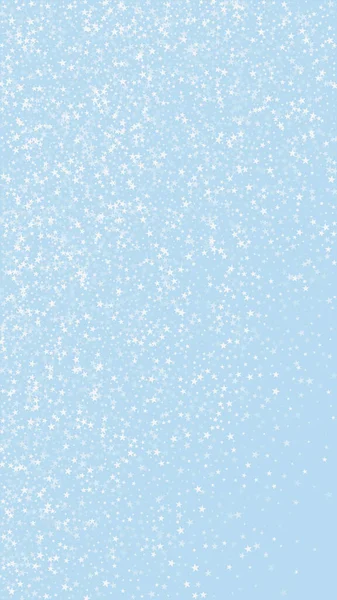 Bonito Fundo Natal Neve Flocos Neve Voadores Sutis Estrelas Fundo — Vetor de Stock