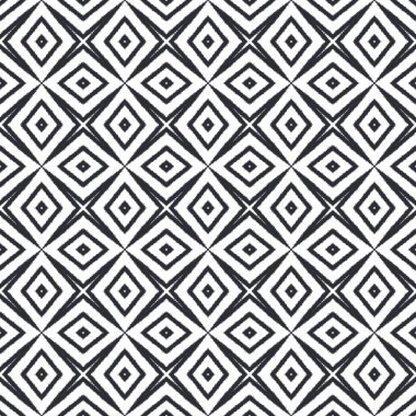 Mozaik kusursuz desen. Siyah simetrik kaleydoskop. Tekstil hazır muhteşem baskı, mayo kumaş, duvar kağıdı, ambalaj. Retro mozaik pürüzsüz tasarım.
