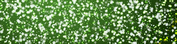 Красивый Снегопад Рождественский Фон Тонкие Летающие Снежинки Звезды Рождественском Зеленом — стоковый вектор