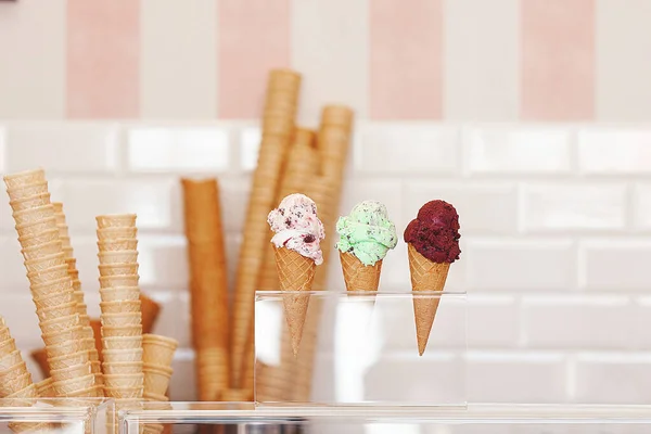 Мороженое Крупным Планом Холодный Десерт Лето Свежие Сладости — стоковое фото