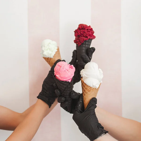 Мороженое Крупным Планом Холодный Десерт Лето Свежие Сладости — стоковое фото