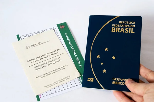 Sorocaba Sao Paulo Maio 2022 Certificado Vacina Contra Febre Amarela — Fotografia de Stock