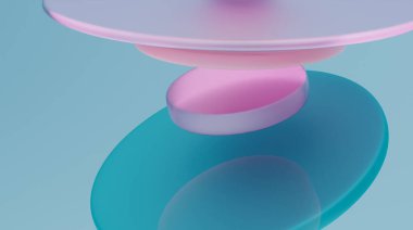 Kozmetik, Kapak, Broşür ve Bayrak tasarımı için soyut dinamik geometri çemberi şekli kullan. 3d oluşturma