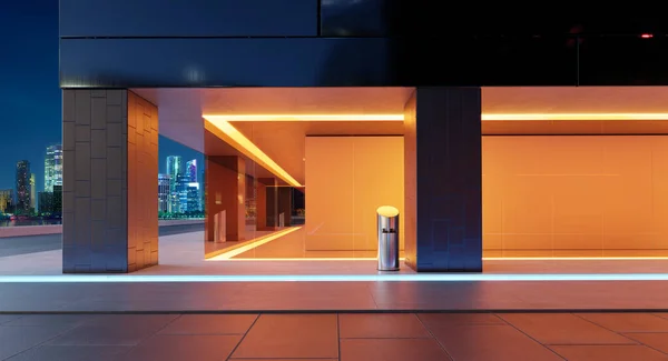 바닥에 현대식 건물들 렌더링 — 스톡 사진