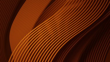 Soyut eğri dalga grafik tasarım arka planı. Lüks konsept, dekorasyon, kutlama, seson ve reklam. 3d illüstrasyon oluşturma