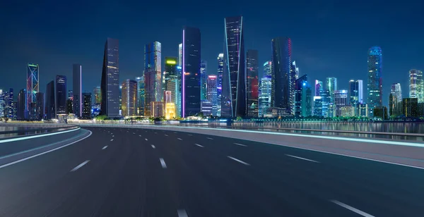 都市の背景と高速道路の陸橋の動きのぼかし 3Dレンダリング — ストック写真