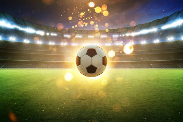 Futbol şampiyonası tanıtım afişi reklam konsepti arka plan görüntüsü. 3d oluşturma