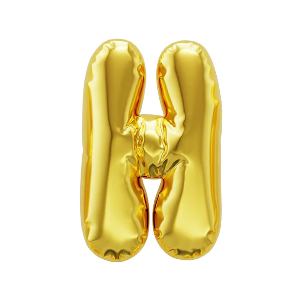 Letter Shiny Golden Inflatable Balloons Isolated White Background Clipping Path Royalty Free Stock Photos