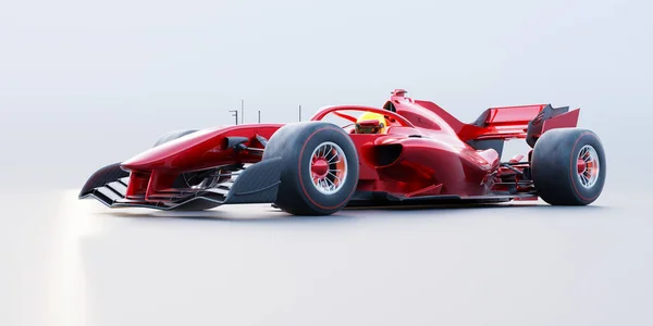 Red Race Car Brand Name Designed Illustration Own Rendering — Stok fotoğraf