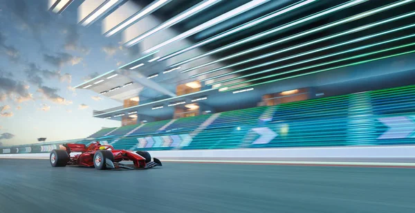 Sport Racing Car Fast Driving Achieve Champion Dream Motion Blur — Stock fotografie