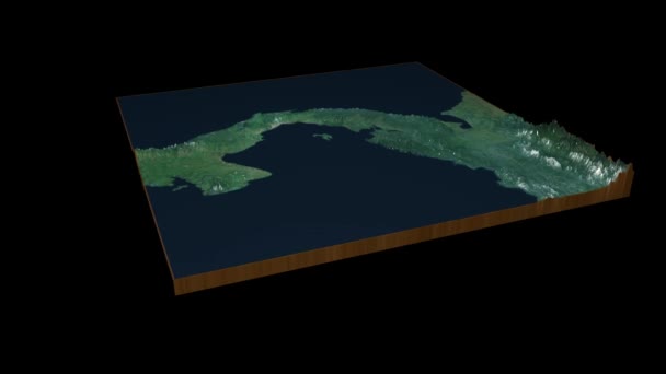 Χάρτης Εδάφους Παναμά Καθιστούν 360 Μοίρες Loop Animation — Αρχείο Βίντεο