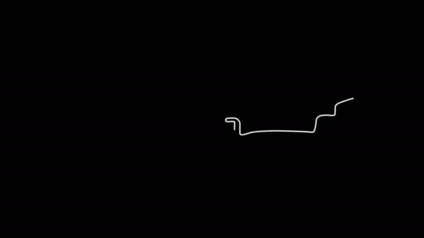 Lagarto Das Linhas Animação Nazca — Vídeo de Stock