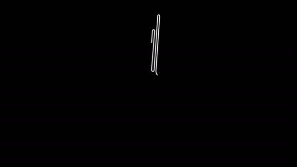 Kolibrie Van Nazca Lines Animatie — Stockvideo