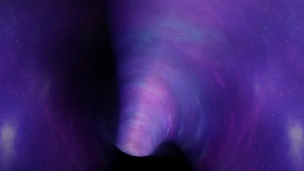 超空间循环动画中时间翘曲过程中的虫孔内部 — 图库视频影像