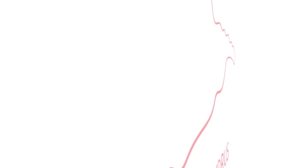 Southern Cyprus Hand Drawn Map Animation — стокове відео