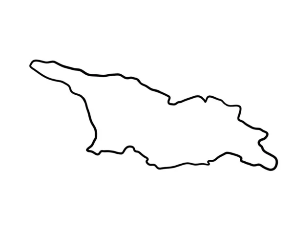 Georgia Hand Drawn Map Lllustration — стокове фото