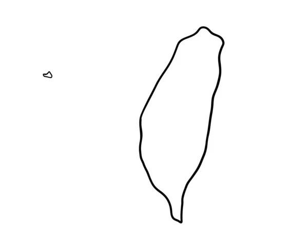 Taiwan Hand Drawn Map Lllustration — стокове фото