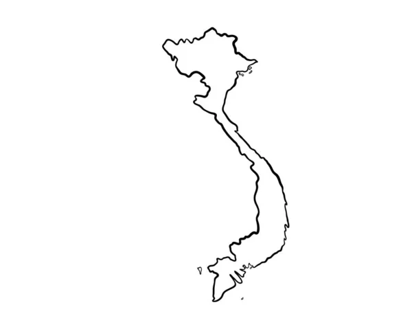 Vietnam Hand Drawn Map Lllustration — Stock Photo, Image