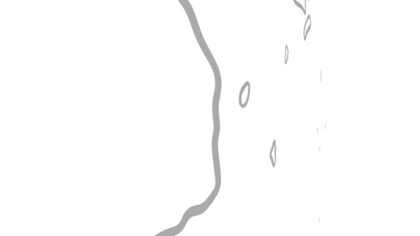 Fiji Hand Drawn Map Animation — Videoclip de stoc
