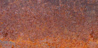Paslı metal bir levhanın dokusu ve yüzeyi.. 