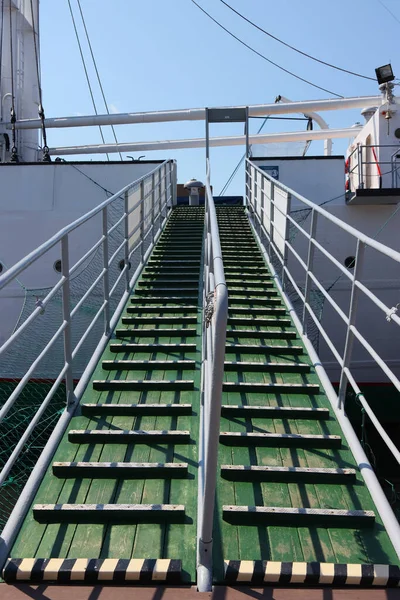 Escada Escada Para Para Navio Mar — Fotografia de Stock