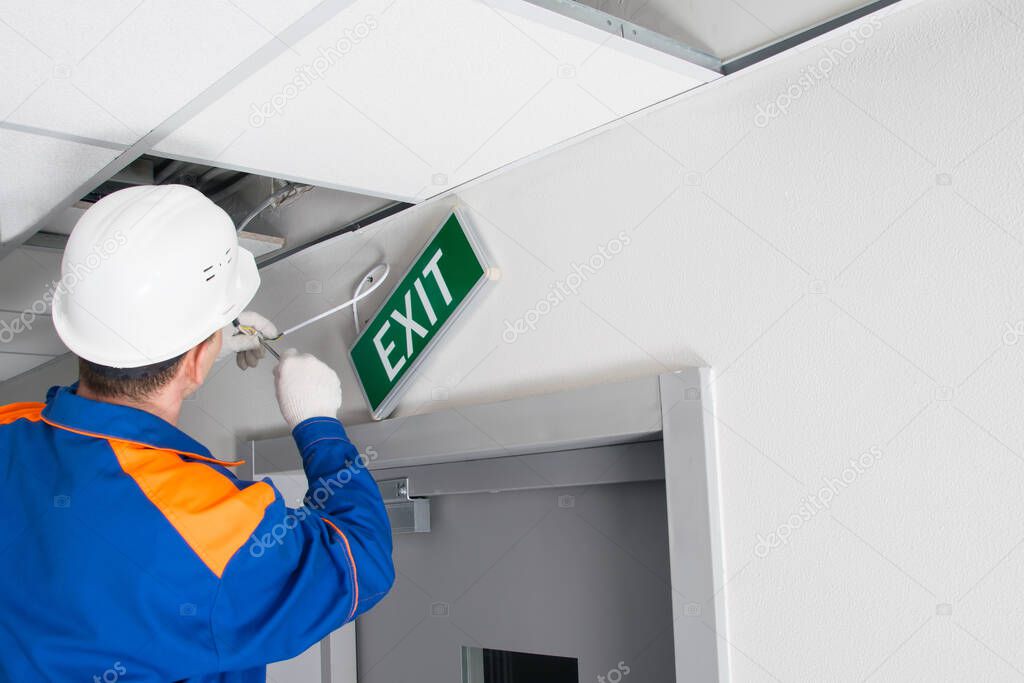 Master of emergency evacuation exits maintenance, repairs the warning system
