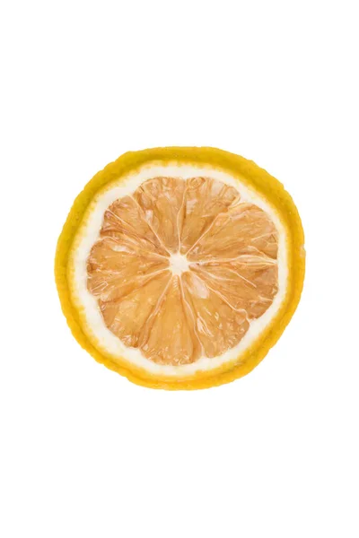 Шматочок Сушеного Апельсина Ізольований Білому Фоні — стокове фото