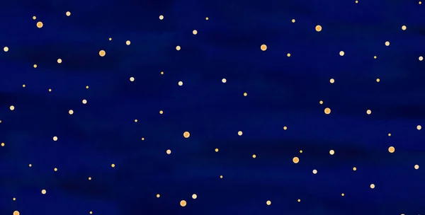 Banner Éjszakai Égbolt Csillagok Sablon Akvarell Illusztráció — Stock Fotó